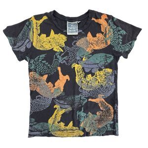 Jungmaven Koi Fish Crewneck T Shirt Men Small Hemp Cotton Made In USA RARE